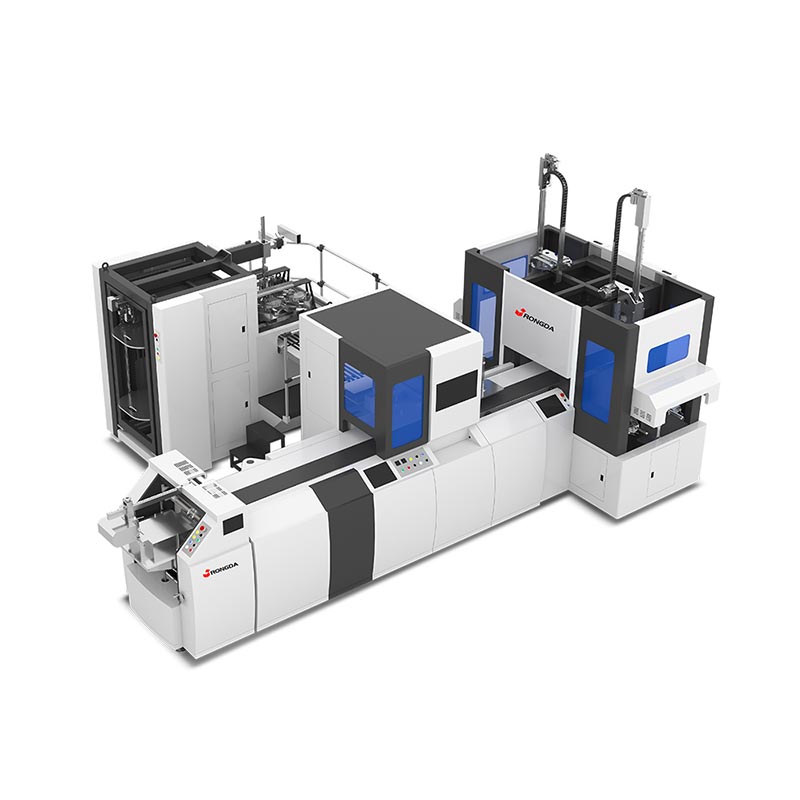 Automatisk dubbelstationsmaskin för styv boxtillverkning